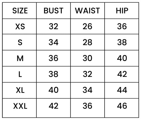 Size Guide for Atelier Wool Coat